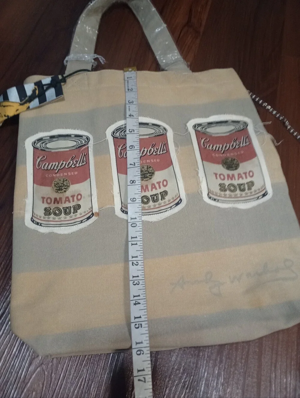 Andy Warhol Campbell's Soup Tote With Coin Purse And Rejection Letter